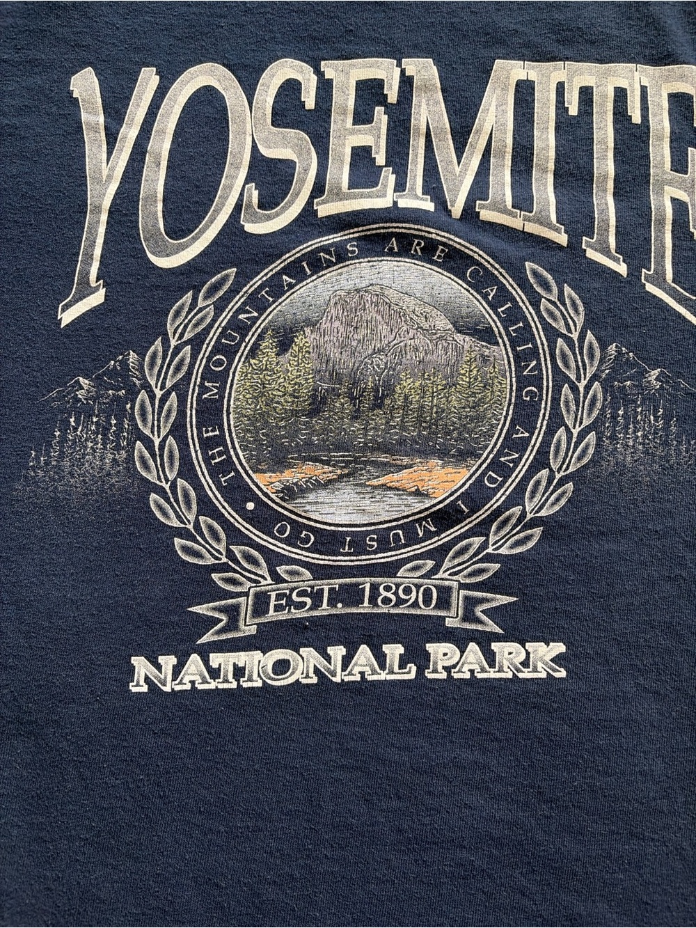 Yosemite National Park Navy Graphic Kids Tee